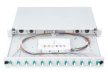 DIGITUS DN-96331/3 19" 1U 12xLC duplex OM3 toldóval pigtaillel és kötőkazettával szerelt optikai patch panel
