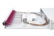 DIGITUS DN-96331-4 19" 1U 12xLC duplex OM4 toldóval pigtaillel és kötőkazettával szerelt optikai patch panel