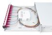 DIGITUS DN-96331-4 19" 1U 12xLC duplex OM4 toldóval pigtaillel és kötőkazettával szerelt optikai patch panel
