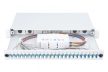 DIGITUS DN-96332-4 19" 1U 24xLC duplex OM4 toldóval pigtaillel és kötőkazettával szerelt optikai patch panel