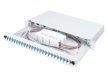 DIGITUS DN-96332/9 19" 1U 24xLC duplex OS2 toldóval pigtaillel és kötőkazettával szerelt optikai patch panel