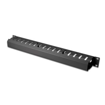   DIGITUS DN-97617 19" 1U fekete csatornás kábelvezető levehető fedéllel