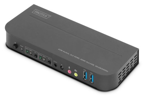 DIGITUS DS-12874 UHD 4K 60Hz 2 port HDMI KVM Switch