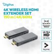 DIGITUS DS-55359 HDMI 4K 60Hz WiFi Video 150m extender szett