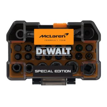   DEWALT Bit- és dugókulcskészlet, McLaren F1 Team, 24db, racsnival