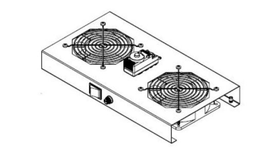 Legrand EC2VW 2 ventilátoros tetőventilátor és termosztát készlet Evoline fali szekrényhez