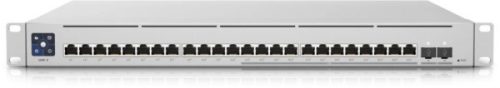Ubiquiti UniFi USW-Enterprise-24-PoE 12x 2.5GbE Multi-Gigabit PoE LAN 12xGbE PoE LAN 2xSFP+ port 400W L3 menedzselhető switch