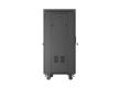 Lanberg FF01-6624-12BL 19" 24U SZÉL:600mm MÉLY:600mm MAG:1320mm lapraszerelt LCD üvegajtós fekete álló rack szekrény