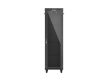 Lanberg FF01-6642-12BL 19" 42U SZÉL:600mm MÉLY:600mm MAG:2097mm lapraszerelt LCD üvegajtós fekete álló rack szekrény