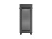 Lanberg FF01-6827-23BL 19" 27U SZÉL:600mm MÉLY:800mm MAG:1461mm lapraszerelt LCD hálós fémajtós fekete álló rack szekrény