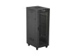 Lanberg FF01-6832-23BL 19" 32U SZÉL:600mm MÉLY:800mm MAG:1676mm lapraszerelt LCD hálós fémajtós fekete álló rack szekrény