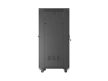 Lanberg FF01-6832-23BL 19" 32U SZÉL:600mm MÉLY:800mm MAG:1676mm lapraszerelt LCD hálós fémajtós fekete álló rack szekrény