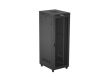 Lanberg FF01-8047-23BL 19" 47U SZÉL:800mm MÉLY:1000mm MAG:2344mm lapraszerelt LCD hálós fémajtós fekete álló szerver szekrény