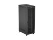 Lanberg FF01-8247-23BL 19" 47U SZÉL:800mm MÉLY:1200mm MAG:2343mm lapraszerelt LCD hálós fémajtós fekete szerver szekrény