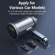 Vention USB-A+C (2port,18/20W, szürke, szivargyújtós), töltő