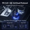 Vention USB-C+A (2port,30W, fekete, szivargyújtós),Vention
