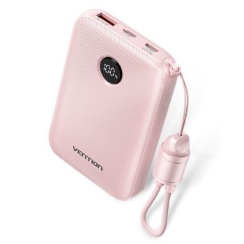 Vention FKAP0-C 10000mah, (rózsaszín,22,5W), powerbank