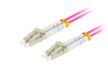 Lanberg FO-LULU-MD41-0010-VT Multimódusú OM4 50/125 LSZH 2xLC/UPC csatlakozóval duplex optikai patch kábel 1m