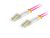 Lanberg FO-LULU-MD41-0100-VT Multimódusú OM4 50/125 LSZH 2xLC/UPC csatlakozóval duplex optikai patch kábel 10m