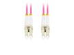 Lanberg FO-LULU-MD41-0100-VT Multimódusú OM4 50/125 LSZH 2xLC/UPC csatlakozóval duplex optikai patch kábel 10m