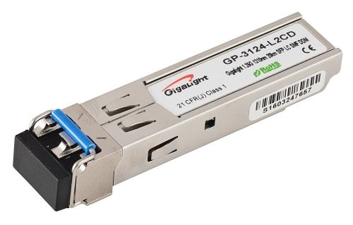 Gigalight GP-3124-L2CD 1.25G 1310nm LC 20km távolság 0~70 hőmérséklet tartomány DDM funkció monomódusú SFP modul
