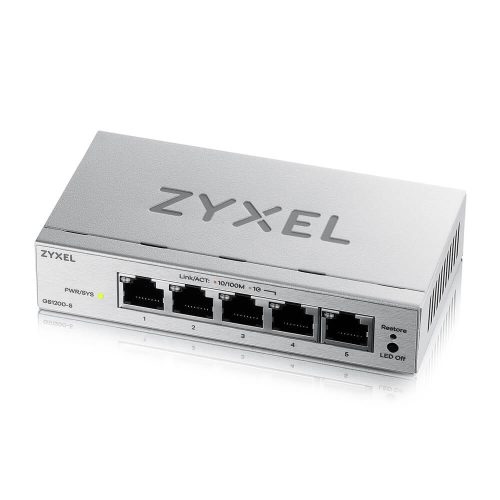 Zyxel GS1200-5V3-EU0101F 5xGbE LAN port web menedzselhető asztali Switch