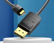 Vention mini Displayport -> Displayport, (fekete), 1,5m,  kábel