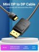 Vention mini Displayport -> Displayport,  (fekete), 2m,  kábel