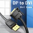 Vention Displayport -> DVI, (fekete), 1m, kábel