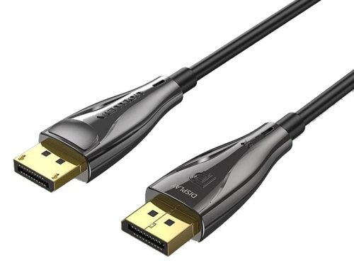 Vention Displayport/M -> Displayport/M  (8K, optikai, fekete), 5m, kábel