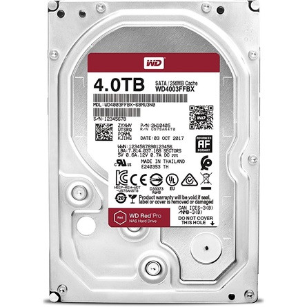 Western Digital Red Pro 4TB 7200rpm 256MB SATA3 3,5" HDD