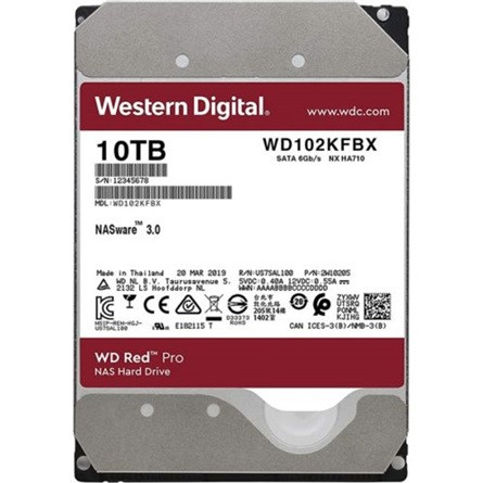 Western Digital Red Pro 10TB 7200rpm 256MB SATA3 3,5" HDD