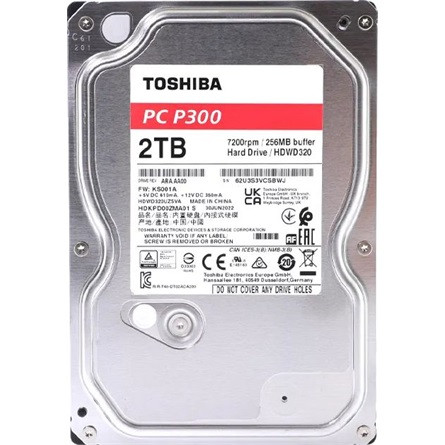 Toshiba P300 2TB 7200rpm 64MB SATA3 3,5" HDD OEM