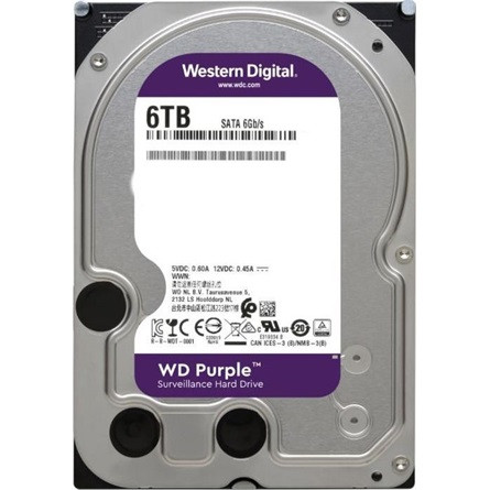 Western Digital Purple 6TB 5400rpm 256MB SATA3 3,5" HDD