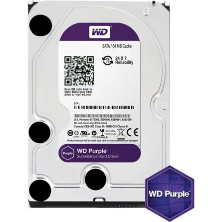 Western Digital Purple 1TB 5400rpm 64MB SATA3 3,5" HDD