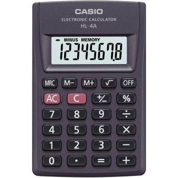 Casio HL 4 fekete zsebszámológép