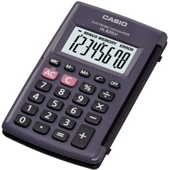Casio HL 820LV fekete fedeles zsebszámológép