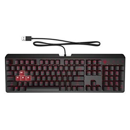 HP OMEN Encoder USB angol (US) gaming Cherry MX Red mechanikus billentyűzet fekete (Cherry MX Red)