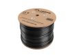 Lanberg LCF6-30CU-0305-BK Cat.6 F/UTP PE+PVC Fca 250MHz AWG23 305m árnyékolt zselés fekete kültéri kábel