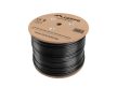 Lanberg LCU6-21CU-0305-BK Cat.6 UTP PE CU Fca 250MHz AWG23 305m árnyékolatlan fekete kültéri kábel