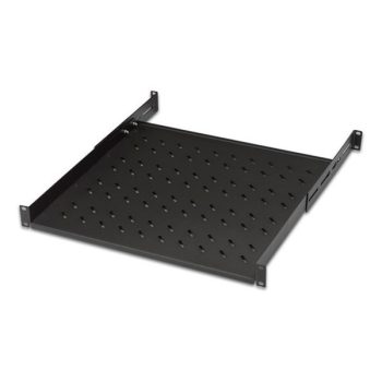   Lande LN-RAF-RMC-1145-BL 19" 1U 450mm mély 4 ponton rögzíthető állítható fekete tálca