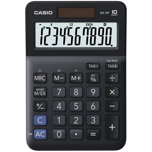 Casio MS 10 F fekete asztali számológép