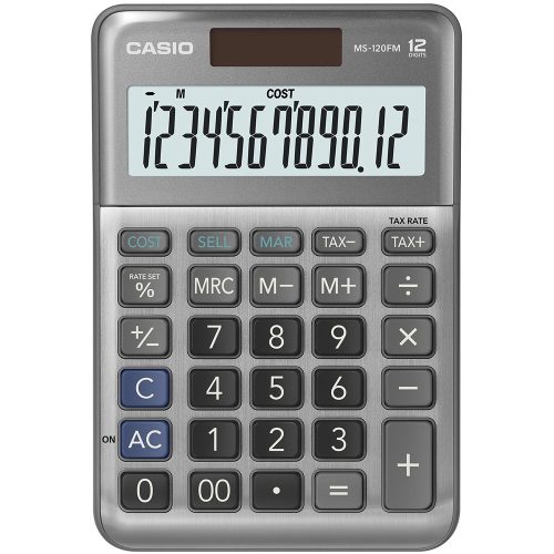 Casio MS 120 FM szürke asztali számológép