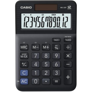 Casio MS 20 F fekete asztali számológép