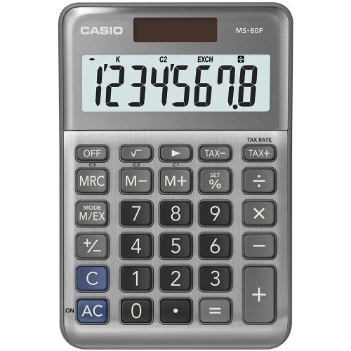 Casio MS 80 F fekete asztali számológép