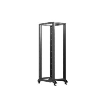   Lanberg OR01-6042-B 19" 42U SZÉL:600mm MÉLY:1000mm MAG:2118mm lapraszerelt fekete rack keret