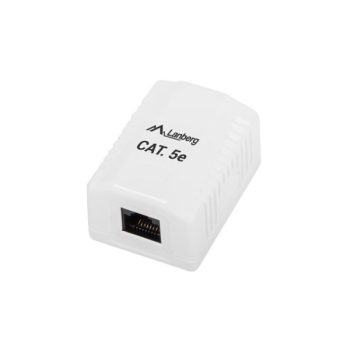   Lanberg OU5-0001-W Cat.5e UTP 1xRJ45 szimpla árnyékolatlan falon kívüli aljzat