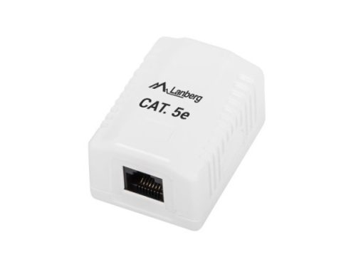Lanberg OU5-0001-W Cat.5e UTP 1xRJ45 szimpla árnyékolatlan falon kívüli aljzat
