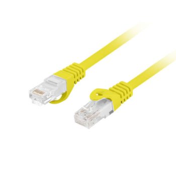   Lanberg PCU6-10CU-0025-Y Cat.6 U/UTP LSZH CU AWG26 árnyékolatlan sárga patch kábel 0,25m