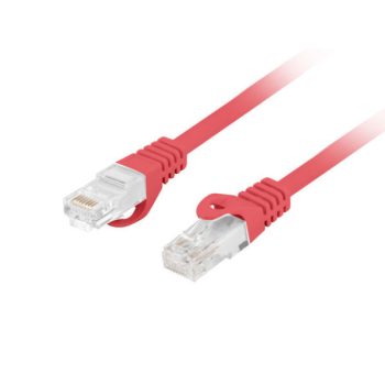   Lanberg PCU6-10CU-0200-R Cat.6 U/UTP LSZH CU AWG26 árnyékolatlan piros patch kábel 2m